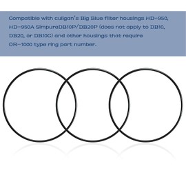 OR-100 (OR100) O-Ring Compatible with Culligan Big Blue Water Filter Housings Also Compatible with Simpure DB10P/DB20P (3PCS)