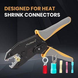 Mulwark Wire Crimping Tool – Professional Ratcheting Crimper for Heat Shrink Connectors, Electrical Terminals, Automotive Wiring, and DIY Projects