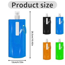 Divetonira Collapsible Water Bottle Set of 4 – Foldable, Leak-Proof Travel Water Bottles – Lightweight, Reusable Sports Bottles for Hiking, Camping, Gym, Outdoor Activities