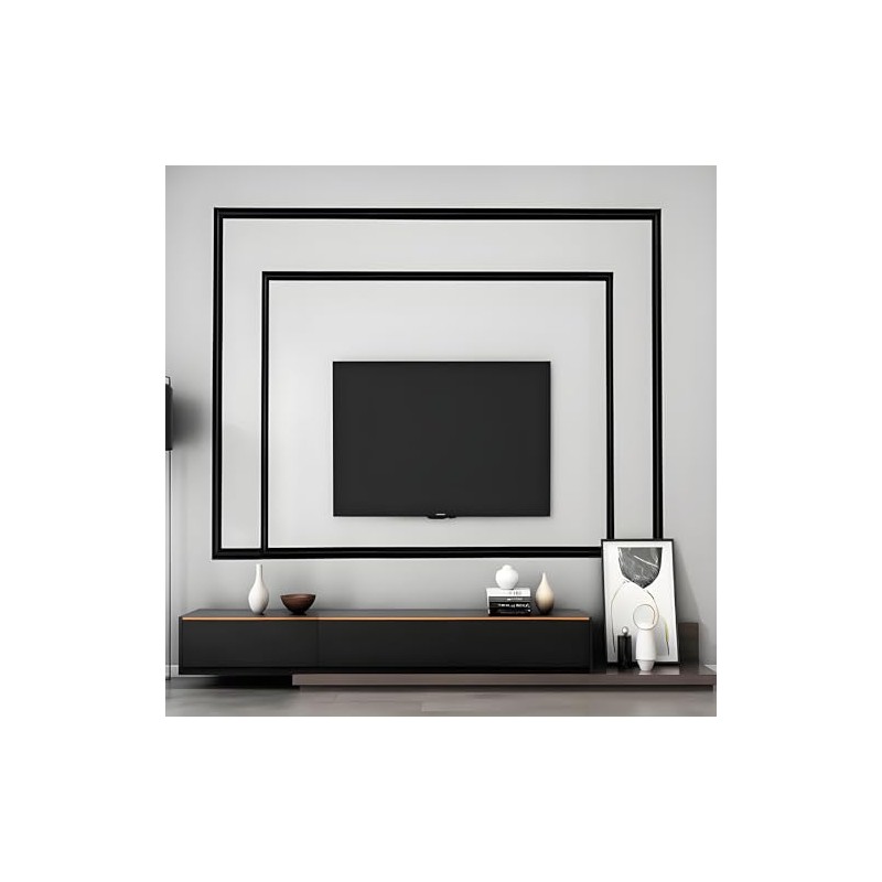 Matte Black Flexible TPE Peel and Stick Wall Trim, 20FT