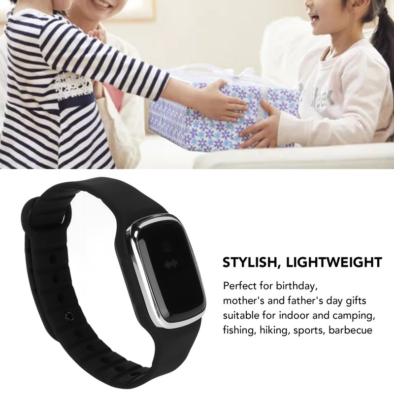 Ultrasonic Mosquito Repellent Watch Fast Charging 3 Gear Clock Function