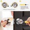 Probrico Bedroom Bathroom Door Knobs Brushed Nickel Door Handles, Interior