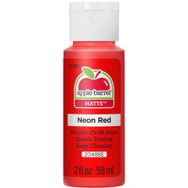 Plaid Enterprises Acrylic Paint, Neon Red, 59ml