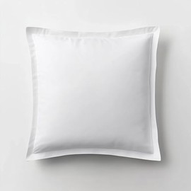 Pure Parima 100% Egyptian Cotton Ultra Percale Euro Sham Cover, 26x26 Pillow Covers, 26 x 26 Cushion Cover Cases Soft Skin Friendly European Size Decorative Square Pillow Shams (White, Euro)