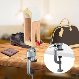 Leather Stitching Pony Clamp - Tool for Leatherworking Wooden Sewing Clamp 360° Rotatable Weaver Leathercraft and Speedy Hand Stitching Leather Kit Leather Stitching Kit