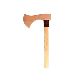 V A H - Solid Franziska Throwing Axe Made of Real Wood Oiled with Leather Appliqué [Experience History Playfully | Made in Germany | Traditional Craft | Perfect as a Decorative Weapon for the Medieval
