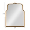 Creative Co-Op Arched Metal Framed Wall Mirror, Antique Goldleaf