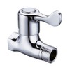 Shower Head Shut Off Valve,Flow Water Shower Head with Valve,Bathroom Hose Shut Off Valves Water Pressure Regulator, Polished Chrome