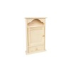 Wooden World - Wooden Key Cabinet with Door, 6 Hooks
