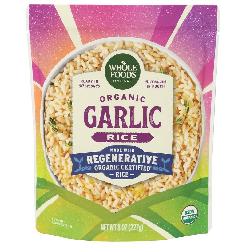 WHOLE FOODS MARKET Organic 90 Second Garlic Rice, 8 OZ