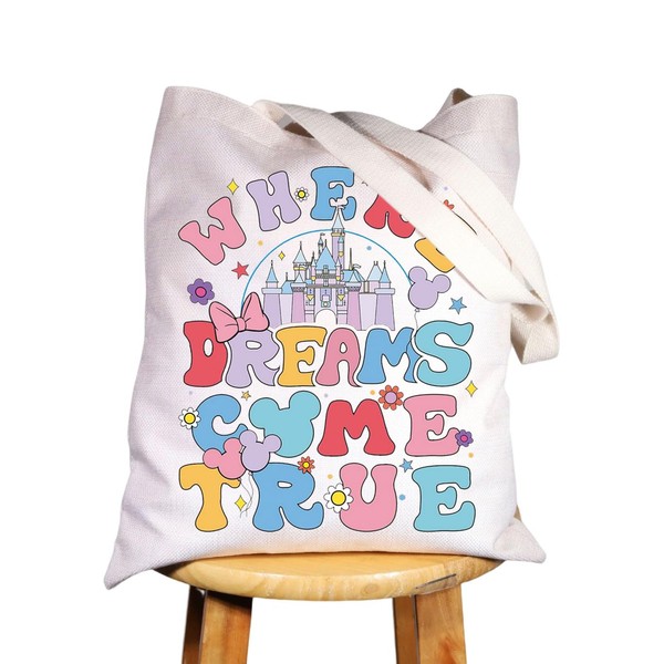 WZMPA Magic Kingdom Tote Bag Princess Castle Tale Gift Where