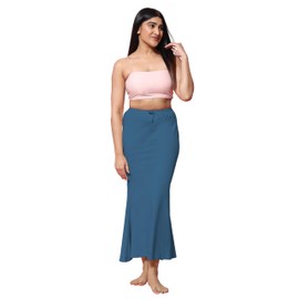 Jaanvi fashion Women's Lycra Fishcut Saree Shapewear,Petticoat,Skirt, Comfortwear(shapewear-sapphire-blue-xl)