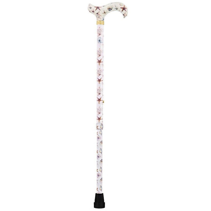Royal RC Canes Watercolor Seashells Adjustable Designer Derby Cane –