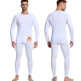 VanKee Intimo Termico Uomo Tuta Termica Asciugatura Rapida Intimo Termica Uomo Pantaloni Termici Tuta Calda per Lo Sport Aperto Biancheria Intima Termica Funzionale per Sci Corsa Viaggio