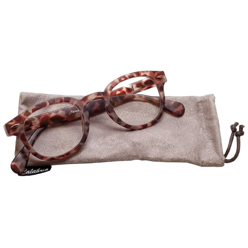 Calabria 4376CB Classic Retro Bi Focal Reading Glasses w/Matching Case