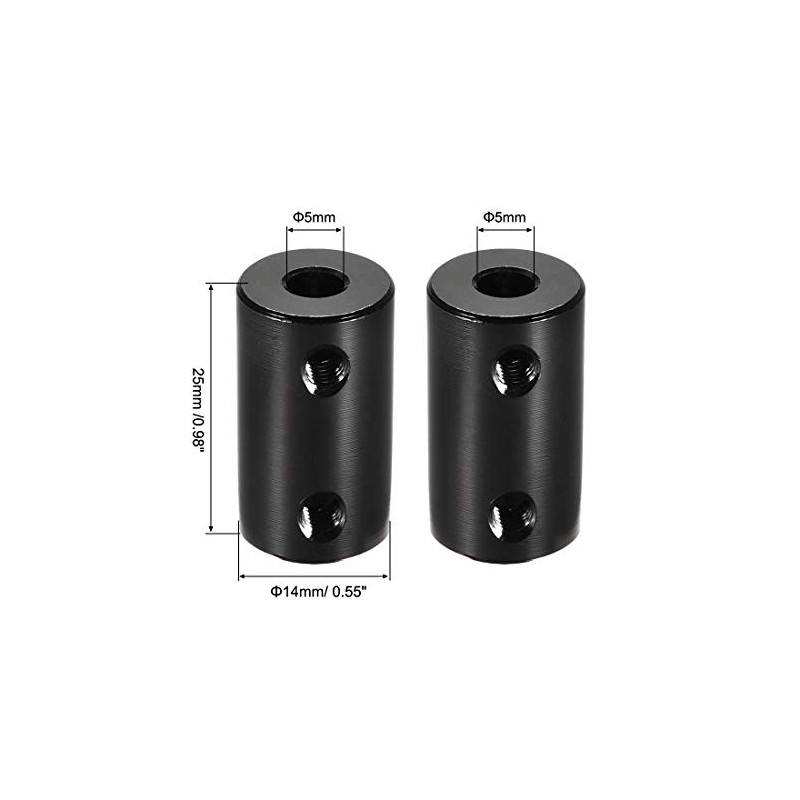 sourcing map Shaft Coupling Connector 5 mm to 5 mm