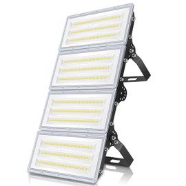 ISKYDRAW Stadium Lights 400W, 1 Pack 85-265V 40000LM Super Bright LED Flood Lights 7000K Daylight, IP67 Waterproof Security Lights Outdoor Lighting for Yard Court Arena Parking Lot
