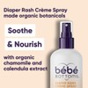 Bébé Bottoms Baby Diaper Rash Cream Spray, No-Rub Touch Free