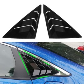 YUMYXCL Compatible with Honda Civic Window Louvers 2022-2024,11th Gen Civic Rear Window Vents for Left & Right Side Rear Quarter Window,1Pair Side Window Louvers ABS Exterior Accessories,Glossy Black
