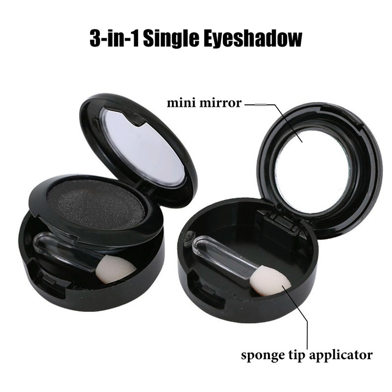 Black Matte Eyeshadow, Single Smoky Eyeshadows Pressed Powder, Highly Pigmented