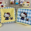 New Cute Cat Plaid Canvas Storage Pouch Portable Large Capacity Pouch NO.1 3ea