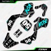 Factory EFX Black & Cyan Fierce Racing Graphics kit Fits