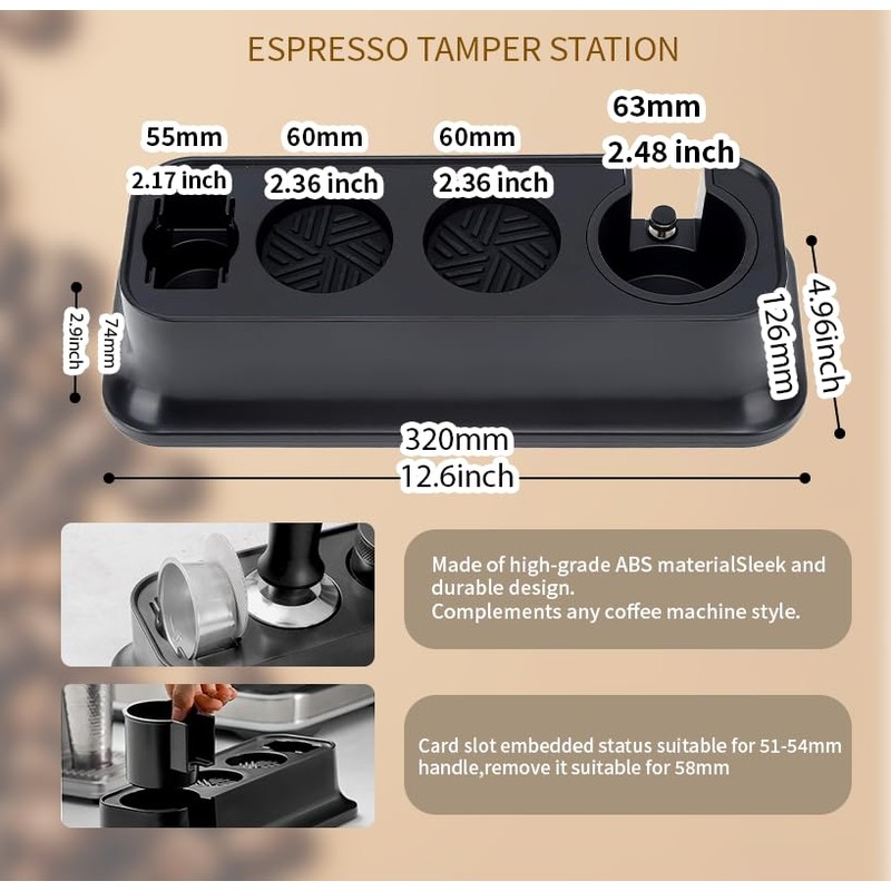 7 Pack Espresso Tamper Station&Coffee Distributor Tamper&Espresso WDT Stirrer&Coffee Tamping&Brush&Coffee