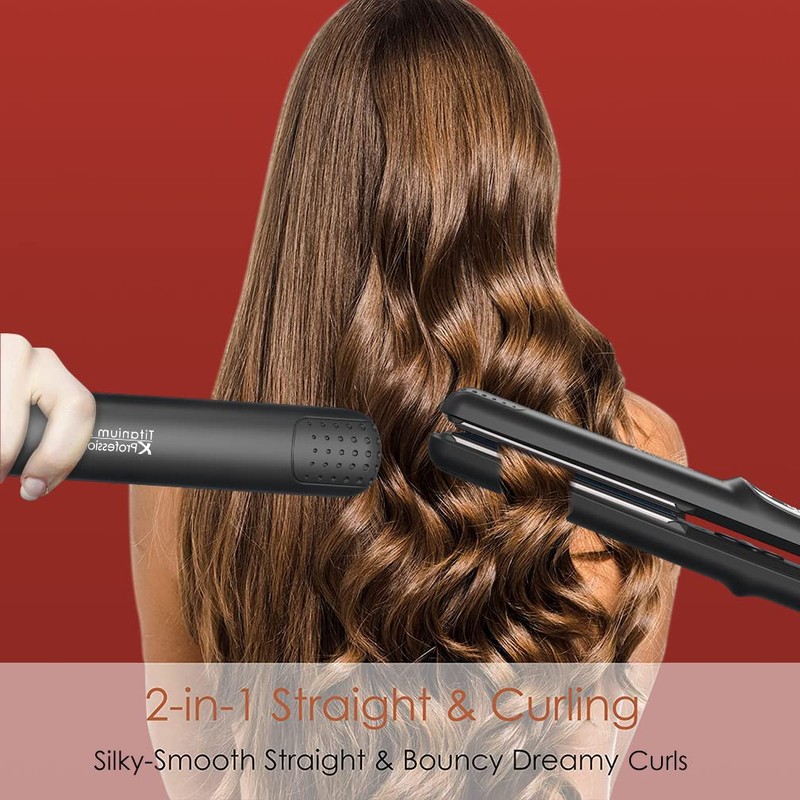 JINRI Professional Salon Flat Iron with 1 Inch Plate Ceramic