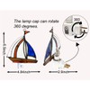 WKINGDIY Tiffany stained glass Sailing boat night light WKD1005 (Blue),Sailing