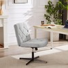 VECELO Criss Cross Armless Office Desk Chair No Wheels Comfy