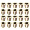 sourcing map 100Pcs Threaded Inserts, M6-1x10 Zinc Alloy Hex-Flanged Nut