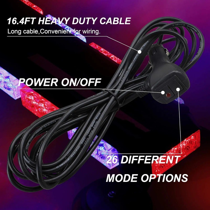 16.8 Inch LED High Intensity Emergency Hazard Warning Light Bar
