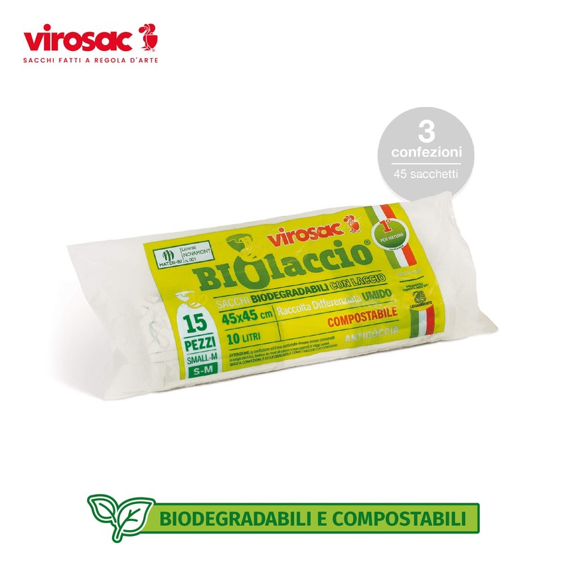 Virosac Biodegradable Bin Liners (Pack of 3)