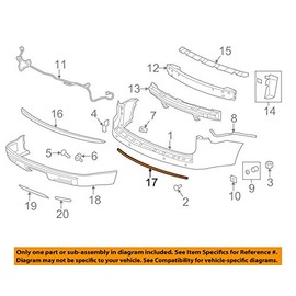 Genuine GM 20982426 Bumper Fascia Molding, Rear, Silver