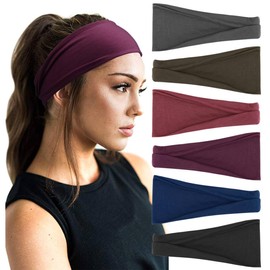 DRESHOW 6 Pack Headbands for Women Vintage Boho Head Wrap Elastic Hair Bands Cute Hair Accessories