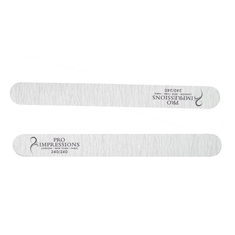 240/240 Grit Nail File Proimpressions (Boomerang 25 Pack)