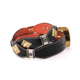 West STAR Concho Rodeo Cowboy Belt Genuine Leather Clear Stone 8001B HORSE BK L