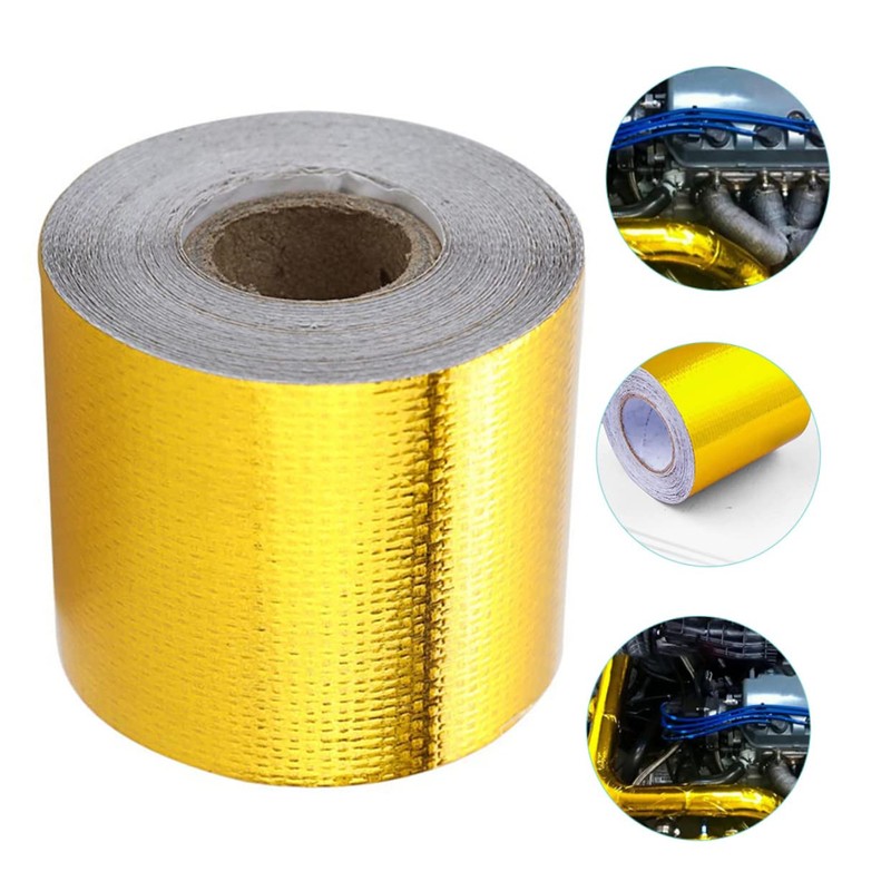 Healeved 10m Roll Gold Aluminum Tape Heat Resistant Pipe Repair