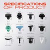 A-Premium 120PCS Trim Clip Bumper Retainer Fastener Kits Compatible with