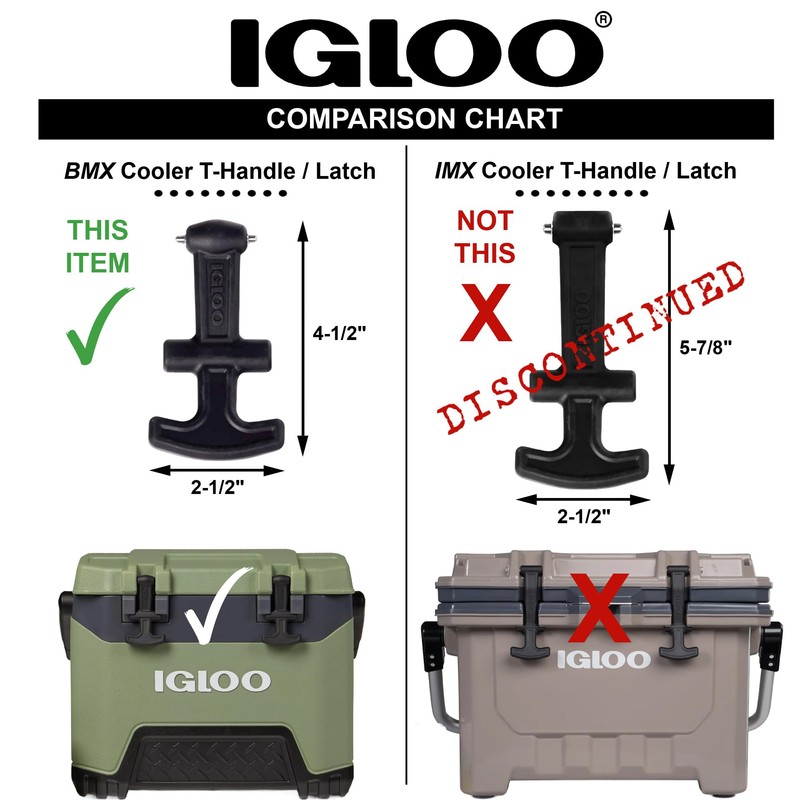 Igloo T-Handle Latch for BMX and Overland 25-72 Qt Coolers