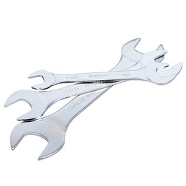 ExcInter Open Ended Spanner, 24x27mm Double End Silver Wrench 3mm Ultra Thin Repairing Tool for Use Under Narrow Space Conditions(1 PCS)