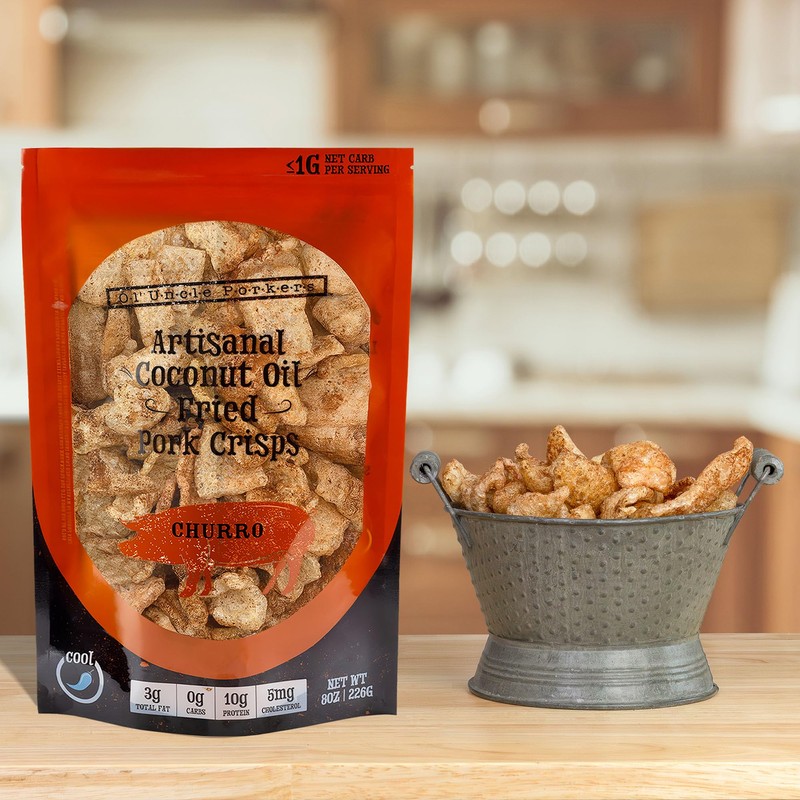 Ol' Uncle Porkers Keto-Friendly Pork Rinds Fried in Coconut Oil,
