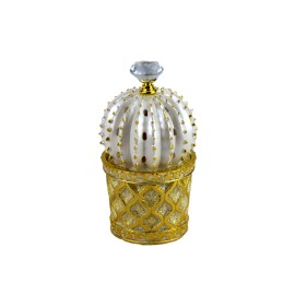 Intense Oud Succulent (Cactus) Style Closed Incense Bakhoor Burner - White
