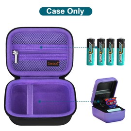 Canboc Carrying Travel Case Compatible with Bitzee Interactive Toy Digital Pet and Case, Virtual Electronic Pets Kids Toys Storage Bag, Black+Purple (Case Only)