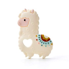 Loulou Lollipop - Mordedor de silicona para dentición de bebé y niña - Llama