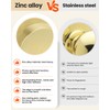 Haidms Gold Door Knob with Key, Heavy-Duty Zinc Alloy Keyed