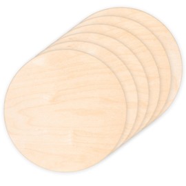 6 Pack 14 Inch Wood Rounds,14 Inch Round Wood Circles for Crafts, Unfinished Wood Circles Wood Sign Blank, Wooden Discs for DIY Crafts, Door Hangers and Christmas Decoration