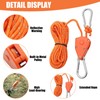 Pack of 4 4 mm Adjustable Rope Ratchet, 5 m