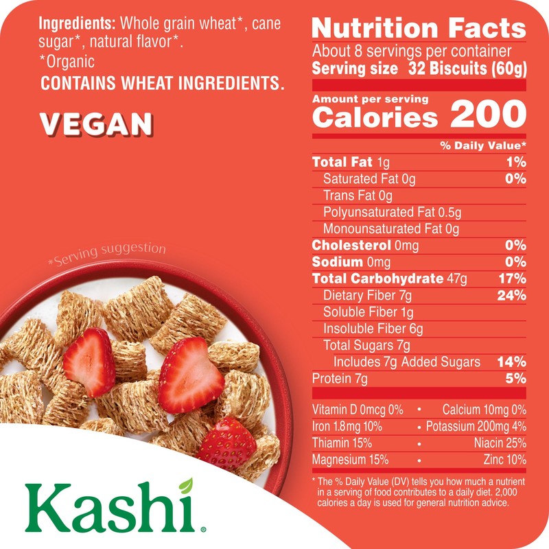 Kashi Breakfast Cereal, Organic, Whole Grain, Autumn Wheat, 18oz Box