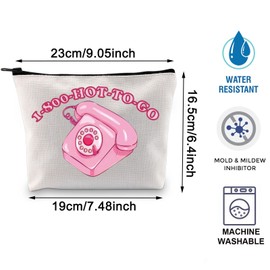 Song Lyrics Inspired Makeup Bag Singer Gift Hot to Go Gift Midwest Princess 2024 Tour Zipper Bag Pink Pony Club Gift Disco Cowgirl Gift (MB, 1-800-bag CA)